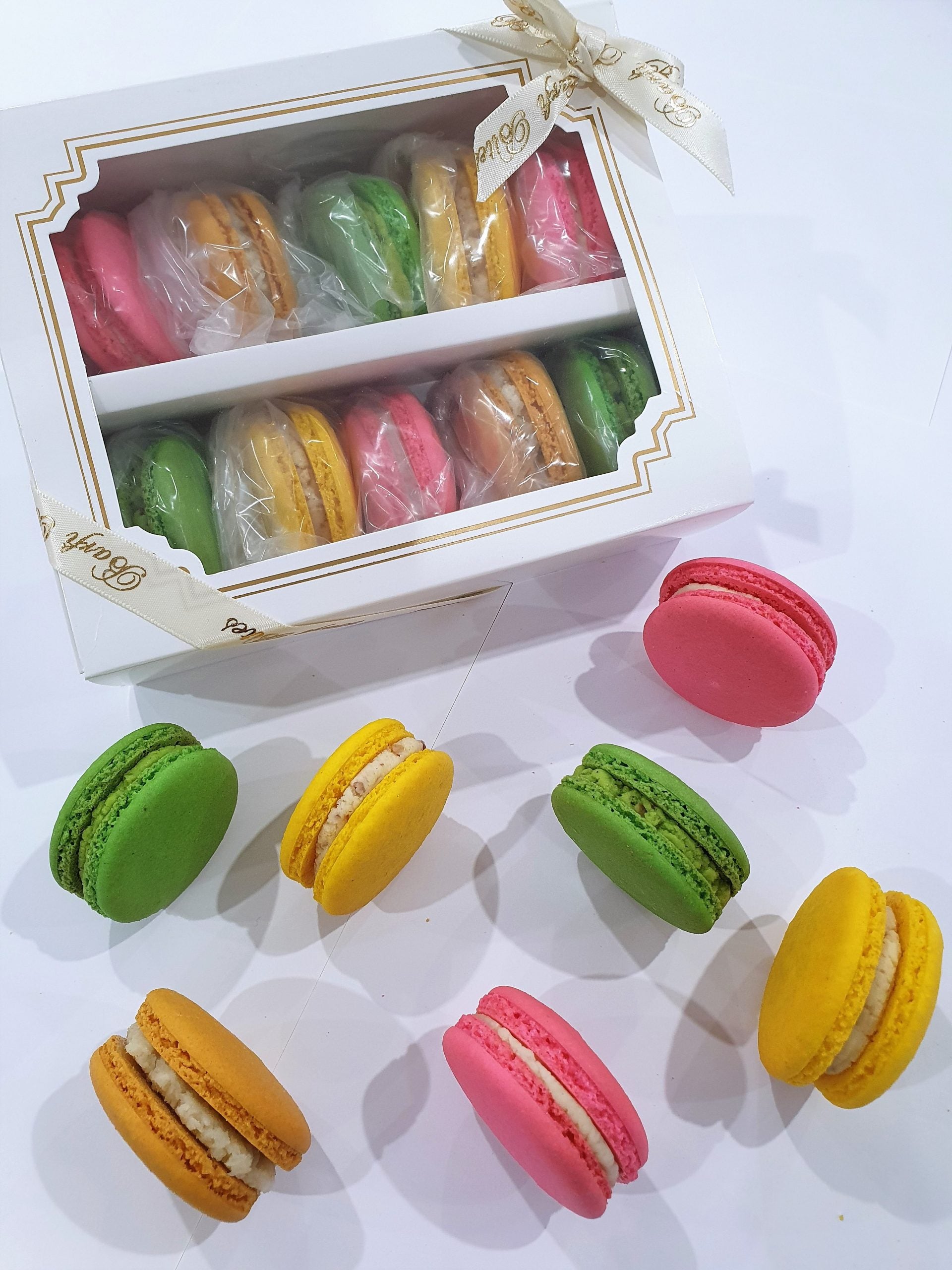 10 Barfi Filled Macarons