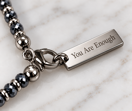 Charity Hematite Bracelet – Love Yourself / You Are Enough