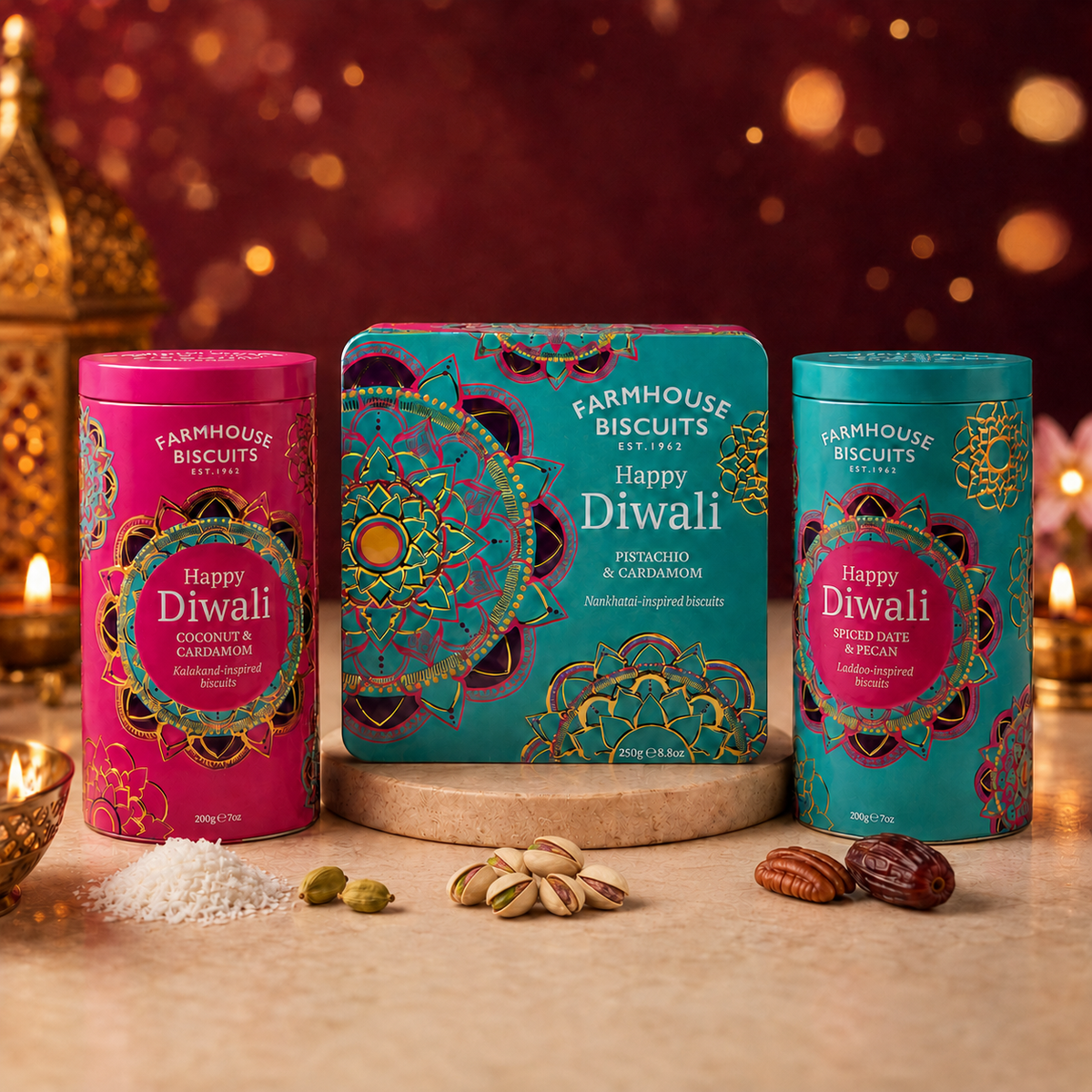 Diwali Metal Biscuit Tins