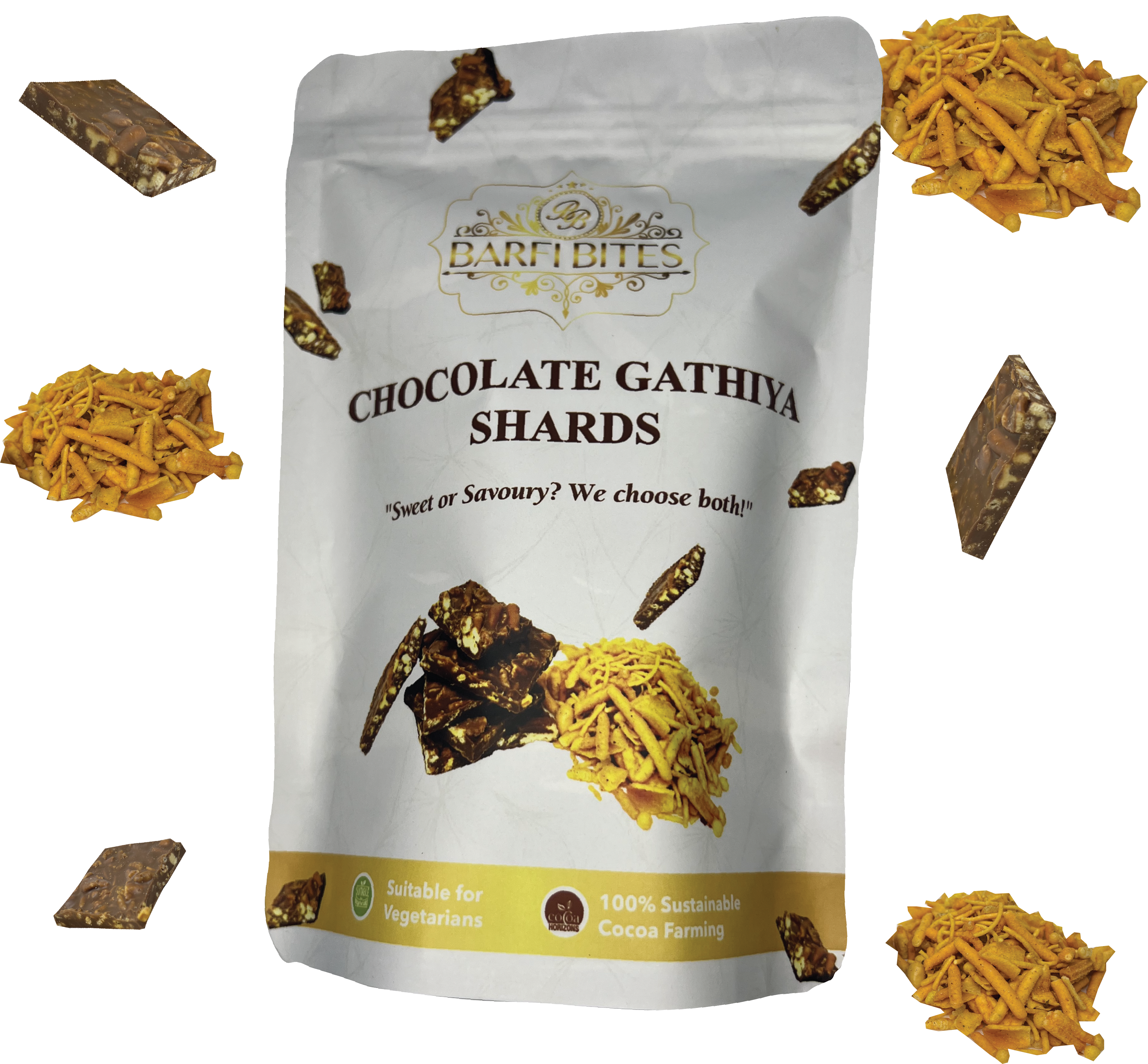 Chocolate Gathiya Shards